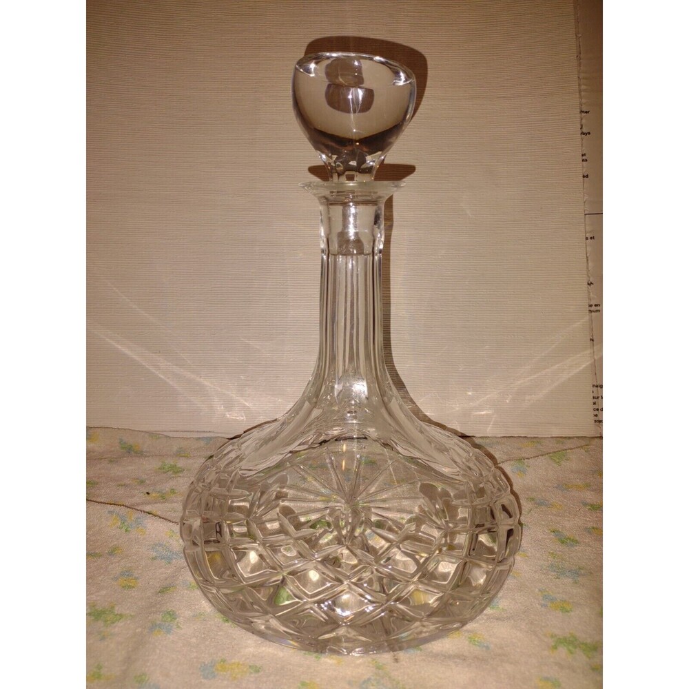 Rare New Things Remembered Genuine Cut Crystal Decanter